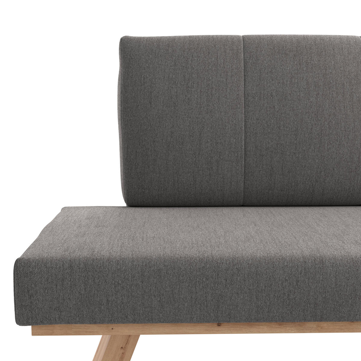 ECKBANK 185/150 cm Webstoff Dunkelgrau   - Eichefarben/Dunkelgrau, KONVENTIONELL, Textil (185/150cm) - Livetastic