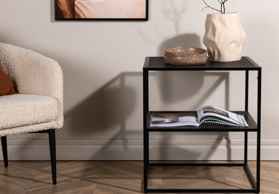 SIDOBORD i metall 55/55/60 cm  - svart, Design, metall (55/55/60cm) - Niels Andersson