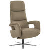RELAXSESSEL in Leder Schlammfarben  - Edelstahlfarben/Schlammfarben, Design, Leder/Metall (76/119/86cm) - Dieter Knoll