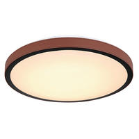 LED-TAKLAMPA 24 W 42/9,5 cm  - vit/opal, Klassisk, metall/läder (42/9,5cm) - Globo