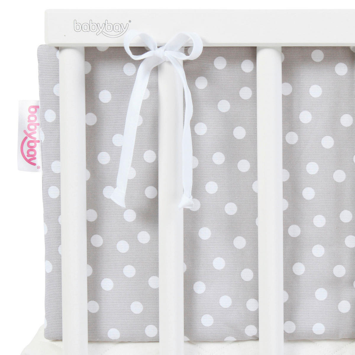 Nestchen Pique Babybay Original    - Weiß/Grau, Basics, Textil (149/24/2cm) - Babybay