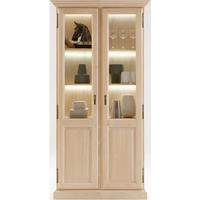 VITRINE in massiv Pinie Beige  - Beige, Design, Holz (110/220/47cm) - Livetastic