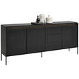 SIDEBOARD  in 192/82/40 cm  - Schwarz, Design, Holzwerkstoff (192/82/40cm) - Hom`in