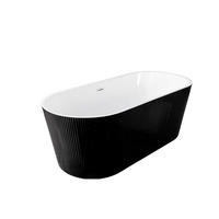 BADEWANNE freistehend   - Schwarz/Weiß, KONVENTIONELL, Kunststoff (75/58/170cm) - Sanotechnik