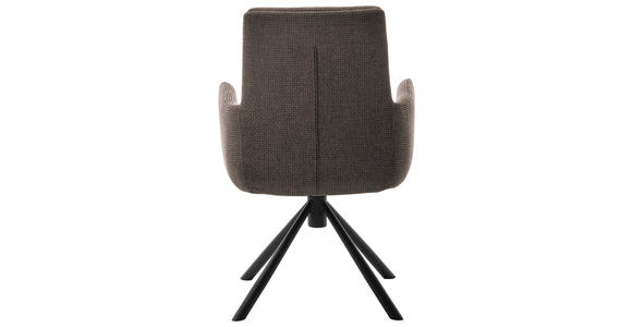 ARMLEHNSTUHL  in Stahl Webstoff  - Schwarz/Cappuccino, Design, Textil/Metall (61/90/64cm) - Dieter Knoll