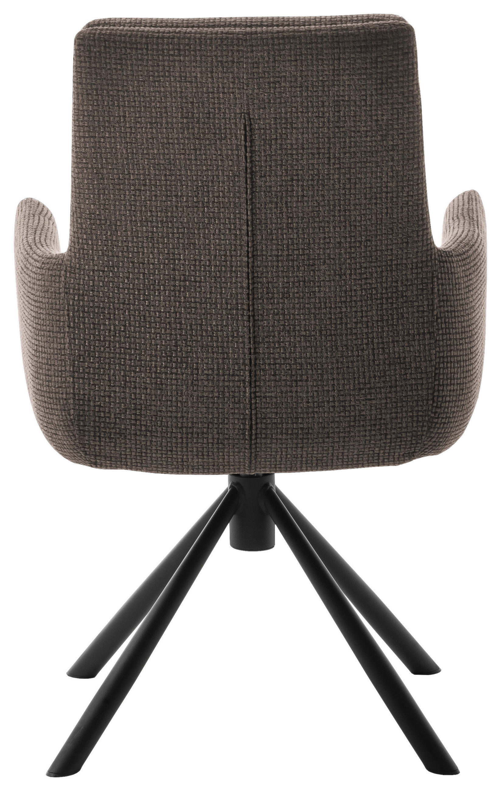 Thumbnail - Dieter Knoll Armlehnstuhl, Schwarz, Cappuccino, Metall, Textil, konisch, rund, 61x90x64 cm, Sitzfläche 360° drehbar, Sto...