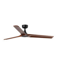 DECKENVENTILATOR - Walnussfarben/Schwarz, Natur, Holz/Metall (132/24.3cm)