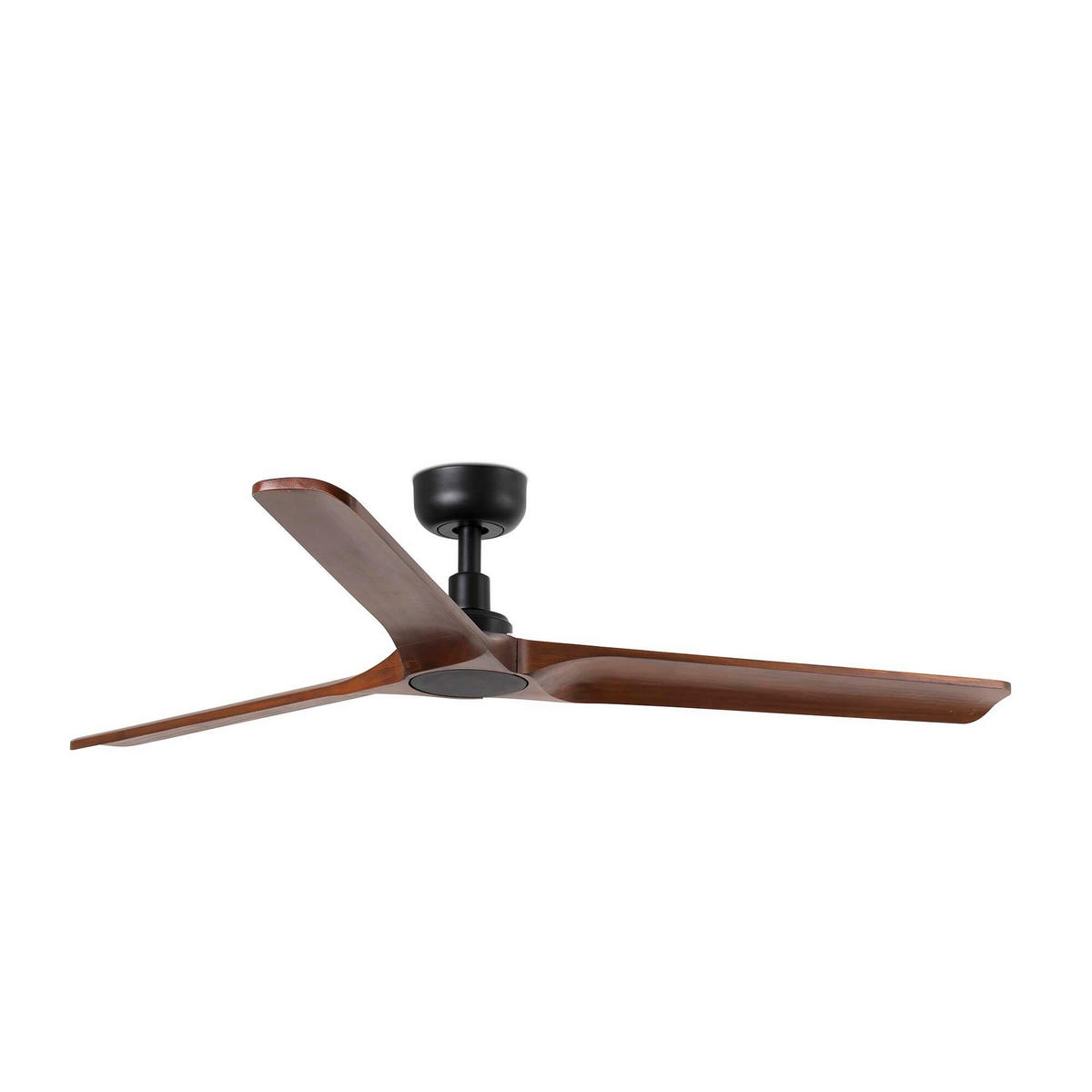 DECKENVENTILATOR - Walnussfarben/Schwarz, Natur, Holz/Metall (132/24.3cm)