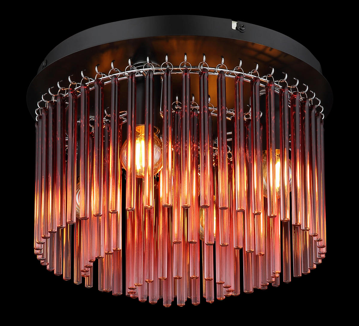 DECKENLEUCHTE GORLEY 32/23 cm   - Klar/Chromfarben, Basics, Glas/Metall (32/23cm) - Globo
