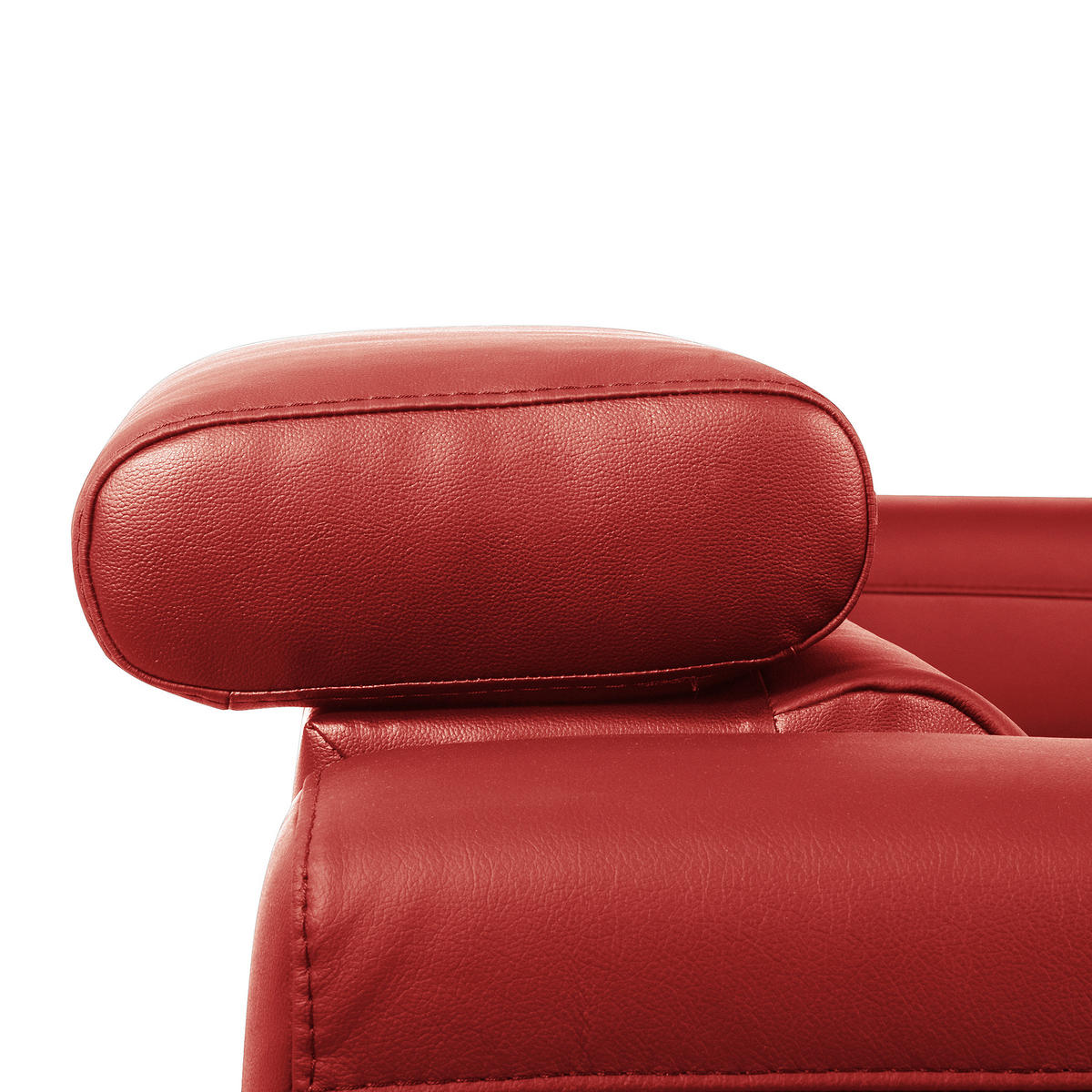 ECKSOFA  in Lederlook Echtleder Rot  - Rot/Schwarz, Design, Leder/Textil (173/247cm) - Livetastic