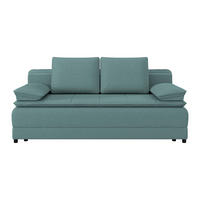 SCHLAFSOFA in Webstoff Hellblau  - Schwarz/Hellblau, Modern, Kunststoff/Textil (202/73-92/105cm) - MID.YOU