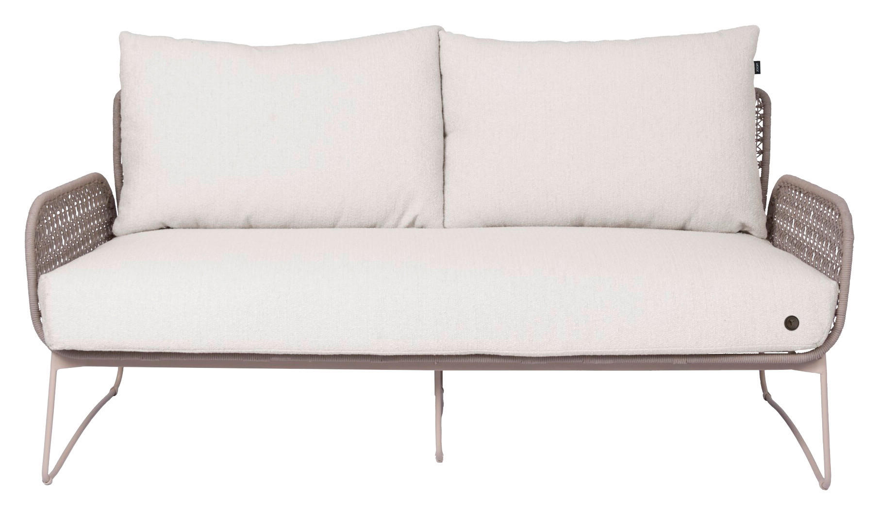 LOUNGESOFA 163/80/81,5 cm Edelstahl  - Creme/Naturfarben, Basics, Textil/Metall (163/80/81,5cm) - Joop!