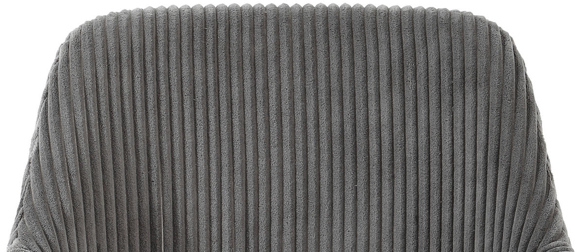ARMLEHNSTUHL  in Eisen Cord  - Schwarz/Grau, KONVENTIONELL, Holz/Textil (57/83.5/63cm) - MID.YOU