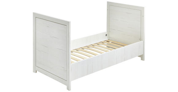 GITTERBETT CAMRON  145/76,50/80 cm   - Weiß/Grau, Natur, Holz/Holzwerkstoff (145/76,50/80cm) - My Baby Lou