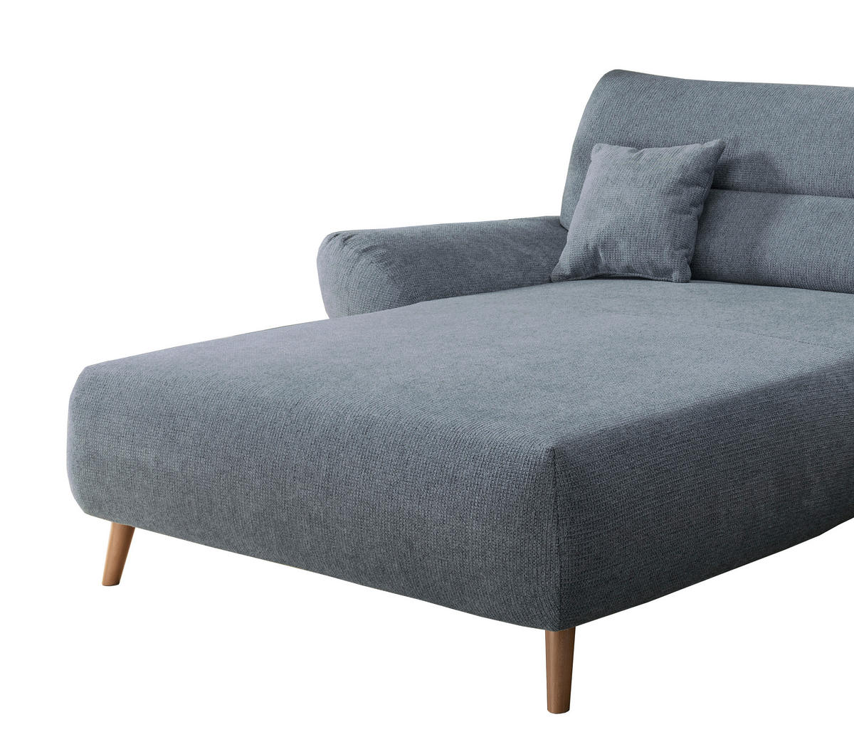 ECKSOFA in Chenille Hellblau  166/290 cm  - Wildeiche/Hellblau, MODERN, Holz/Textil (166/290cm) - MID.YOU