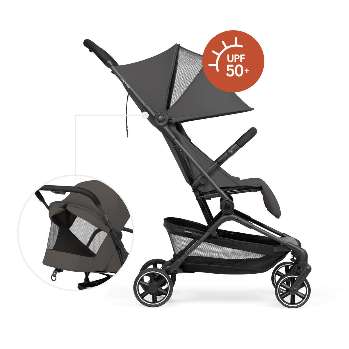 BUGGY Lite N Care  - Schwarz, Basics, Textil (89/43,5/100cm) - Hauck