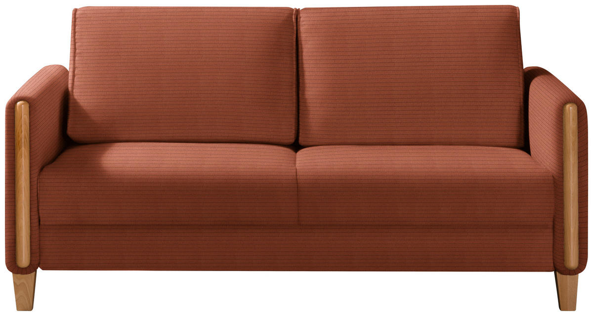 SCHLAFSOFA in Holz, Textil Rostfarben, Buchefarben  - Rostfarben/Buchefarben, Design, Holz/Textil (174/88/104cm) - Niels Andersson