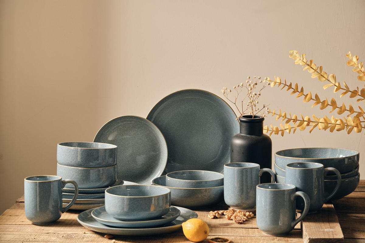 KOMBISERVICE Marbella 20-teilig  - Blau, Trend, Keramik - Novel