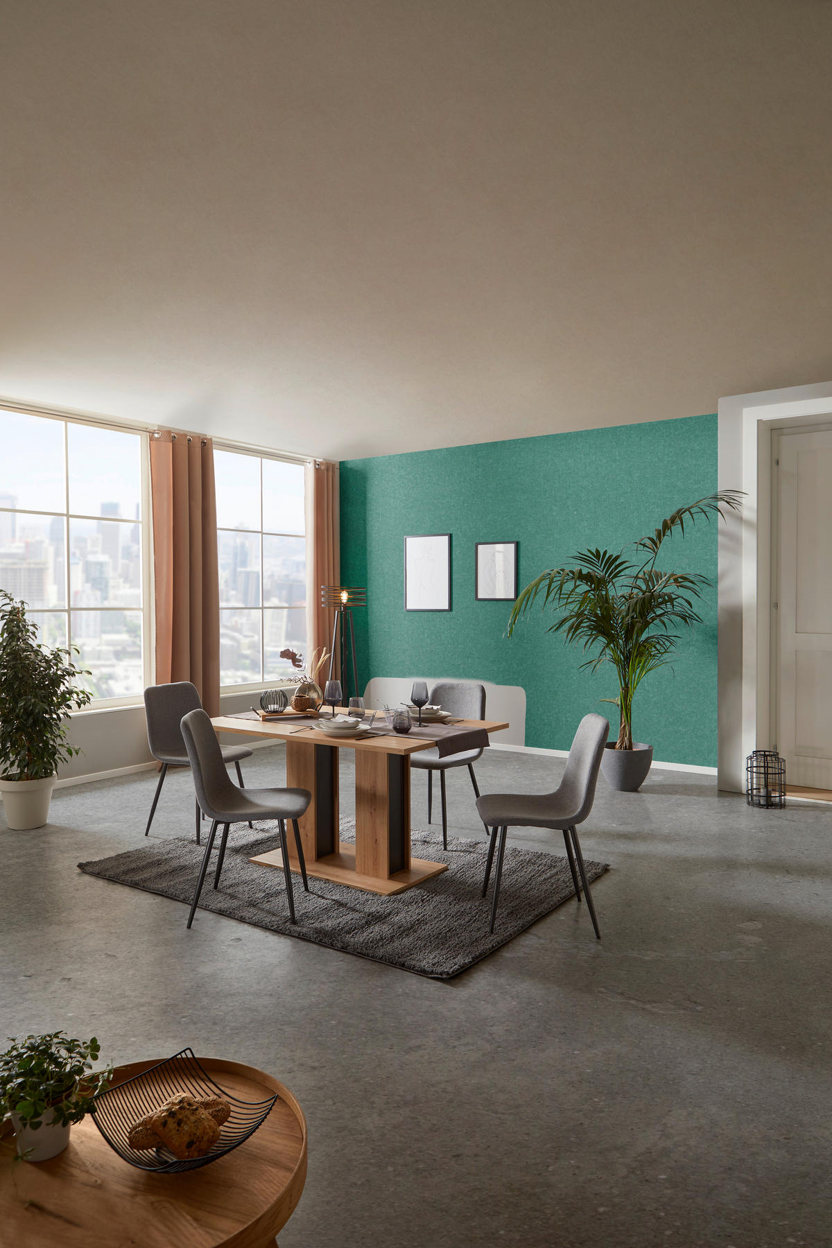 ESSTISCH rechteckig Eiche Artisan  - Schwarz/Eiche Artisan, KONVENTIONELL, Holzwerkstoff (138/74/90cm) - home24