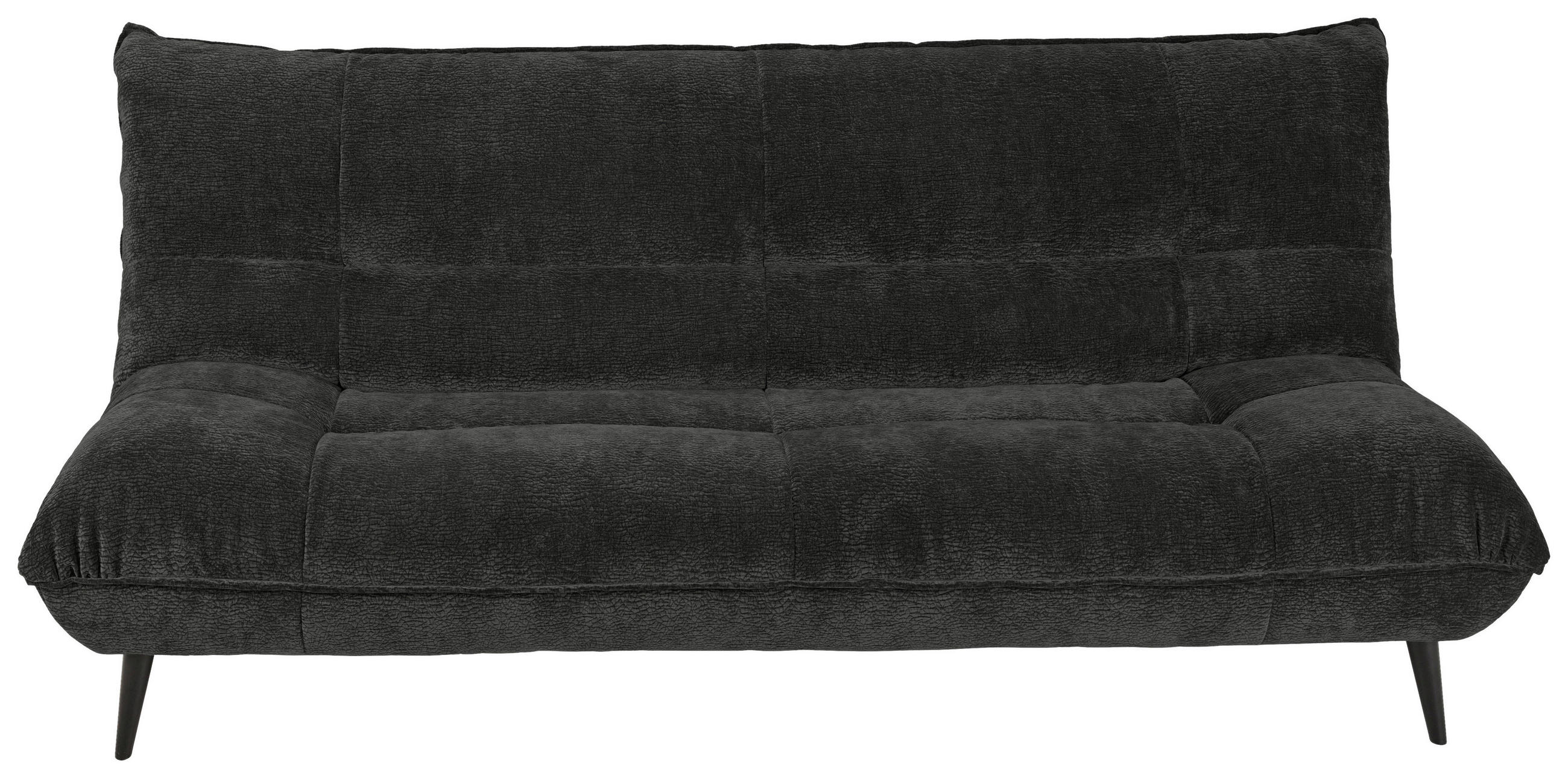 3-SITZER-SOFA Mikrofaser Schwarz - Schwarz, KONVENTIONELL, Textil/Metall (230/100/101cm) - Hom`in