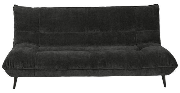 3-SITZER-SOFA Mikrofaser Schwarz  - Schwarz, KONVENTIONELL, Textil/Metall (230/100/101cm) - Hom`in