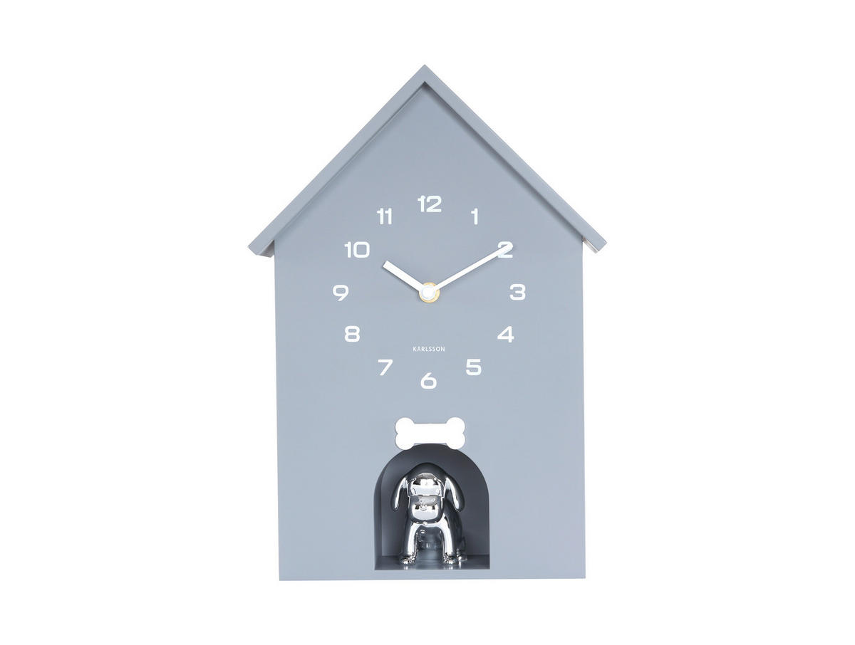 WANDUHR  Hellgrau  - Hellgrau, Basics, Kunststoff (24.9/27cm) - Karlsson