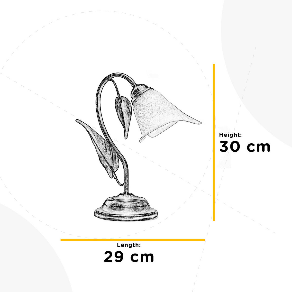 TISCHLEUCHTE 29/30/20 cm   - Bronzefarben/Olivgrün, Natur, Glas/Metall (29/30/20cm)