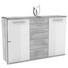 KOMMODE - Eichefarben/Silberfarben, Design, Holzwerkstoff/Kunststoff (135/90/40cm) - Carryhome KOMMODE - Eichefarben/Silberfarben, Design, Holzwerkstoff/Kunststoff (135/90/40cm) - Carryhome