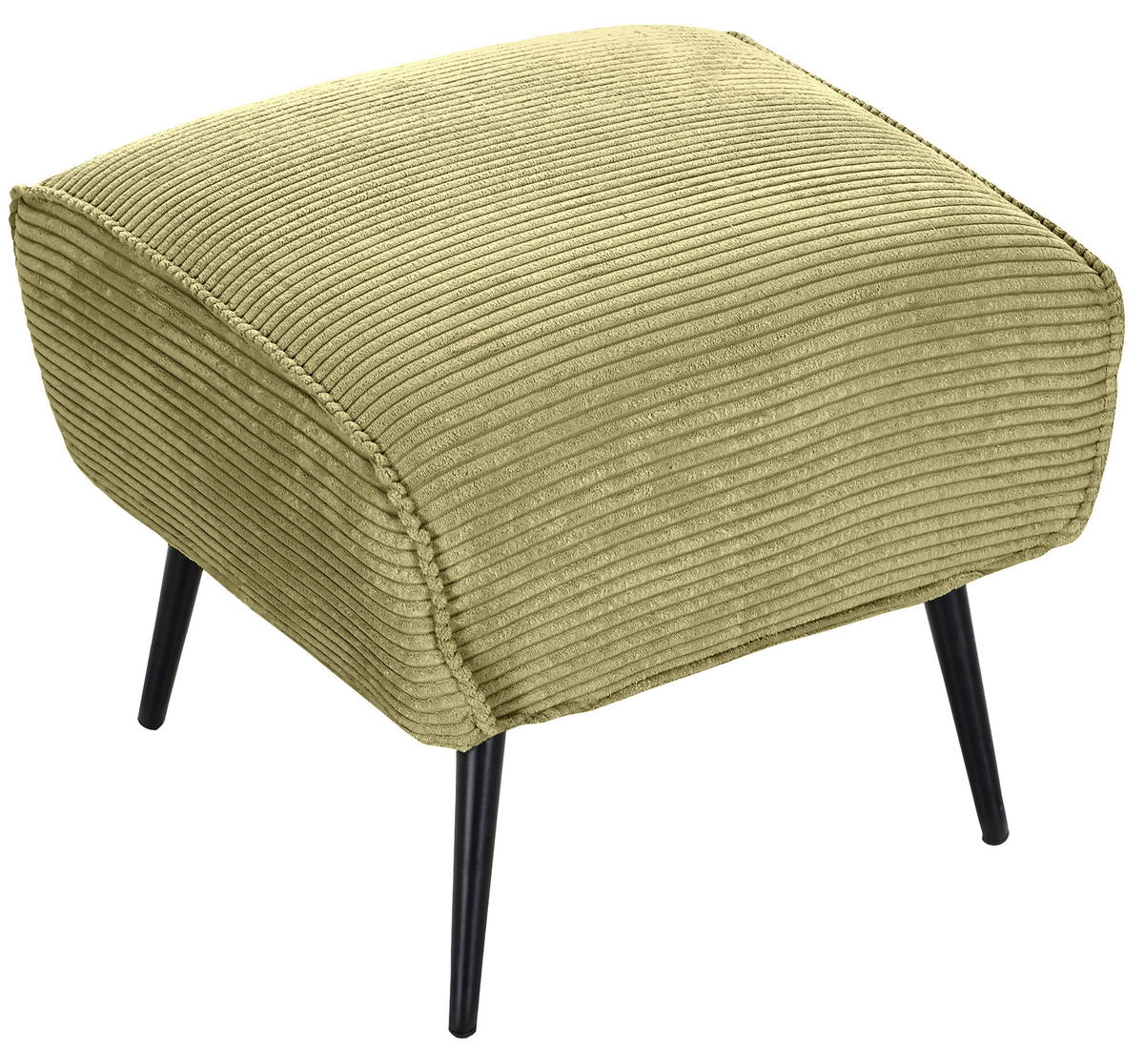 HOCKER in Textil Hellgrün  - Schwarz/Hellgrün, Design, Textil/Metall (60/49/53cm) - Landscape