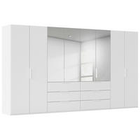 DREHTÜRENSCHRANK 400/235/61 cm,  in Weiß, 8-türig  - Weiß, Basics, Glas/Holzwerkstoff (400/235/61cm) - Novel