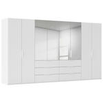 DREHTÜRENSCHRANK 400/223/61 cm,  in Weiß, 8-türig  - Weiß, Basics, Glas/Holzwerkstoff (400/223/61cm) - Novel