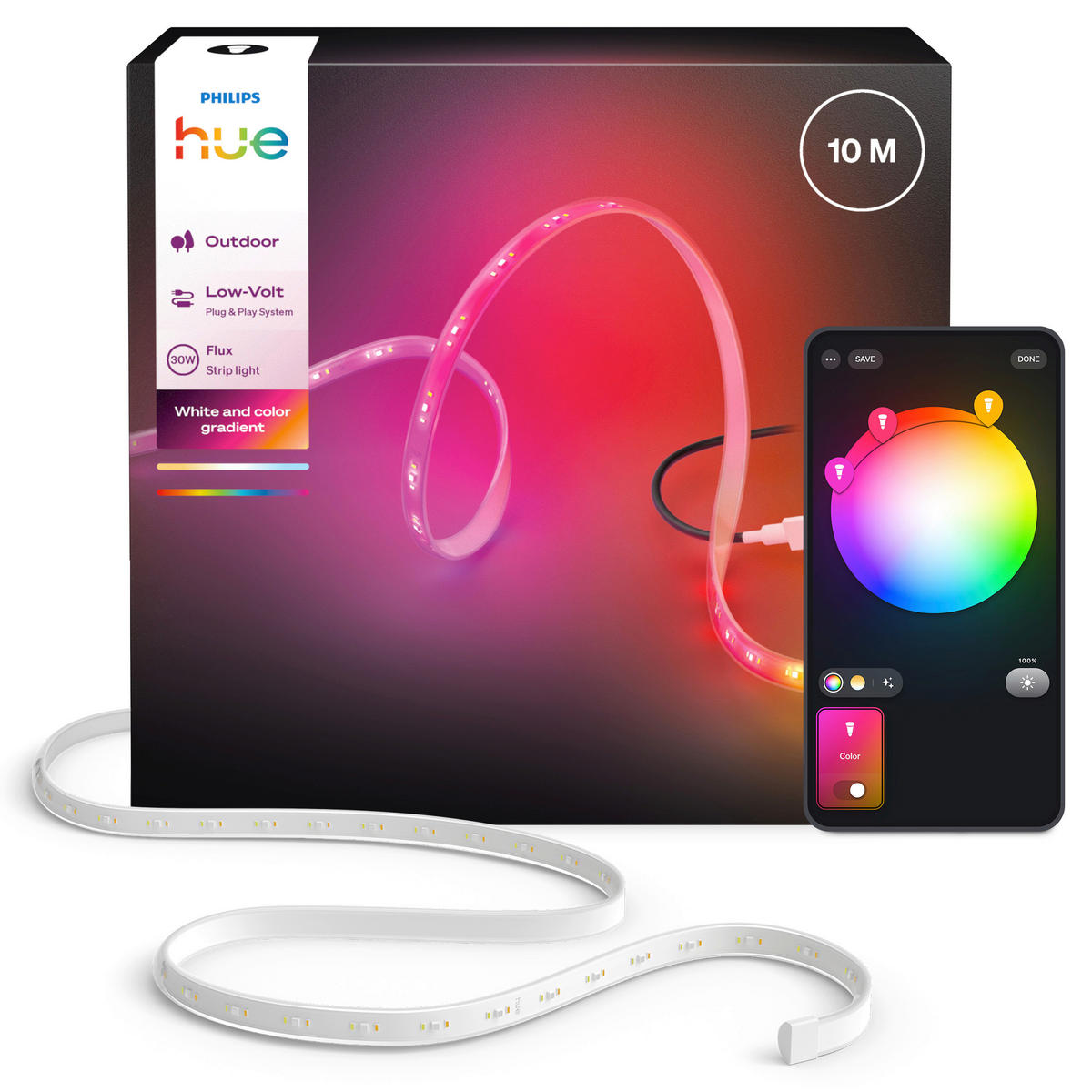 LED-STRIP 1,5/0,6/1000 cm   - Weiß, KONVENTIONELL, Kunststoff (1,5/0,6/1000cm) - Philips HUE