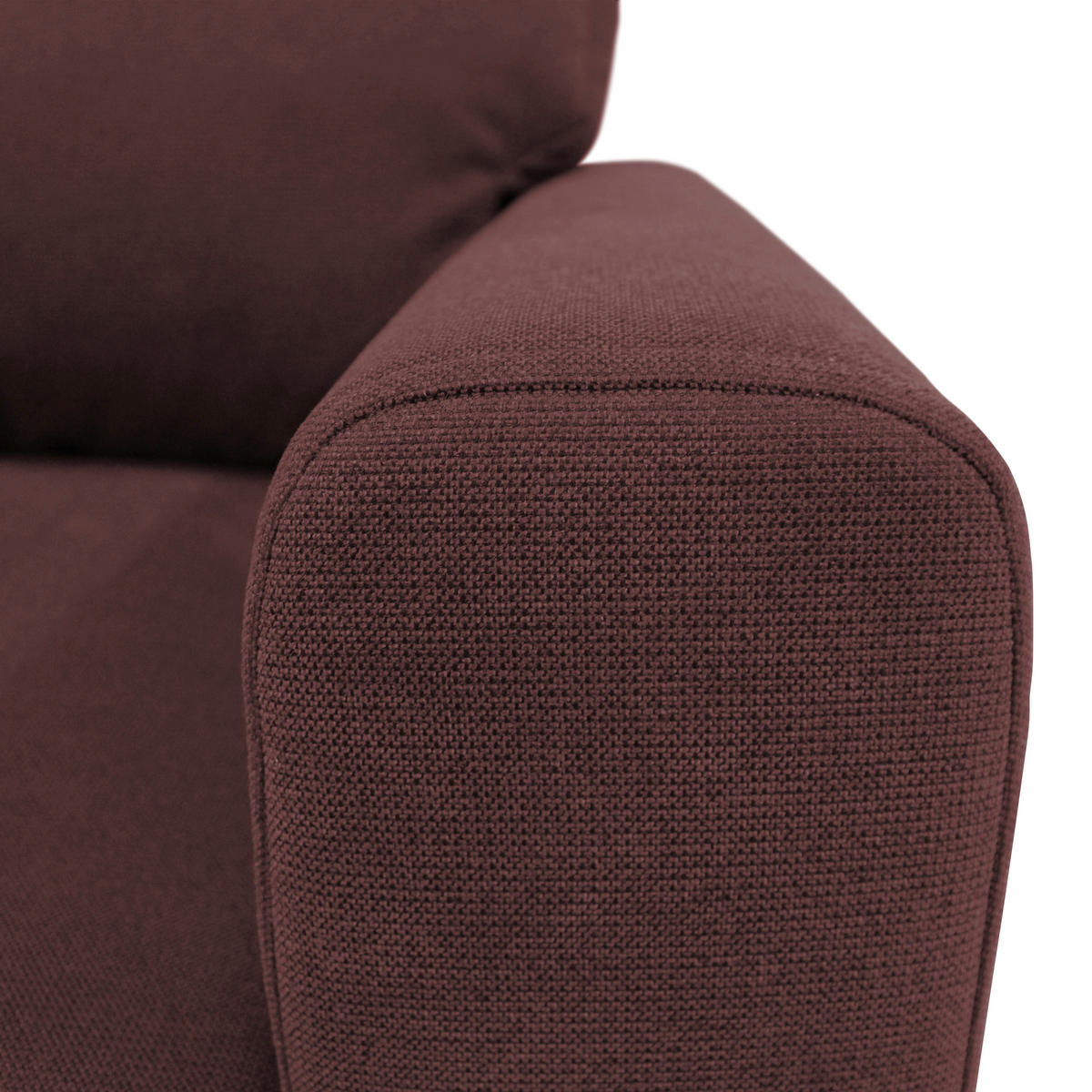 ECKSOFA Rot Flachgewebe  - Rot/Schwarz, Design, Textil/Metall (163/240cm) - MID.YOU