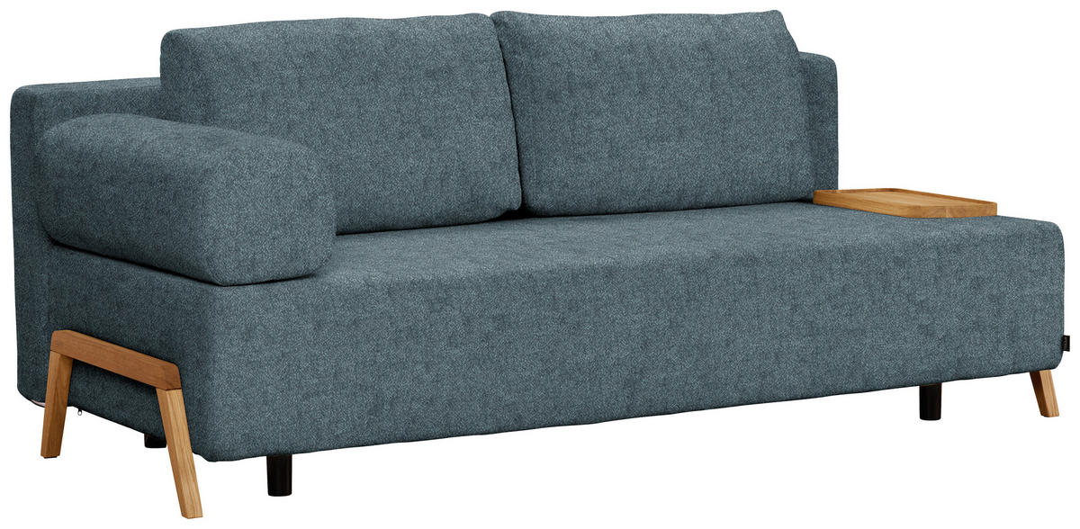 SCHLAFSOFA in Holz, Textil Blau  - Blau/Naturfarben, Design, Holz/Textil (211/88/102cm) - Niels Andersson