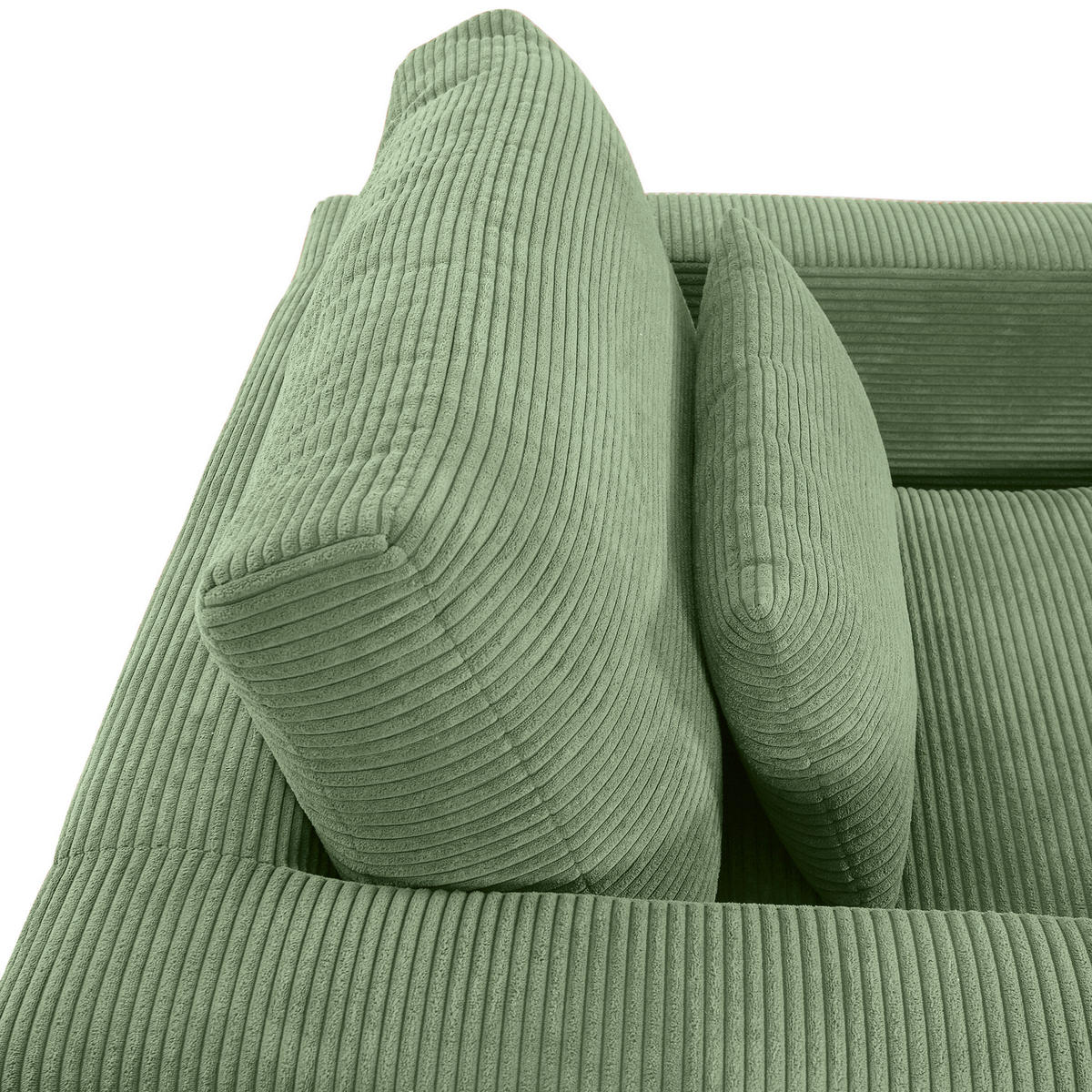 XXL-SESSEL in Cord Olivgrün  - Schwarz/Olivgrün, Romantik / Landhaus, Kunststoff/Textil (120/67/140cm) - Landscape