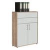 AKTENSCHRANK 84,5/114/33 cm  - Weiß/Sonoma Eiche, MODERN, Holzwerkstoff (84,5/114/33cm) - MID.YOU