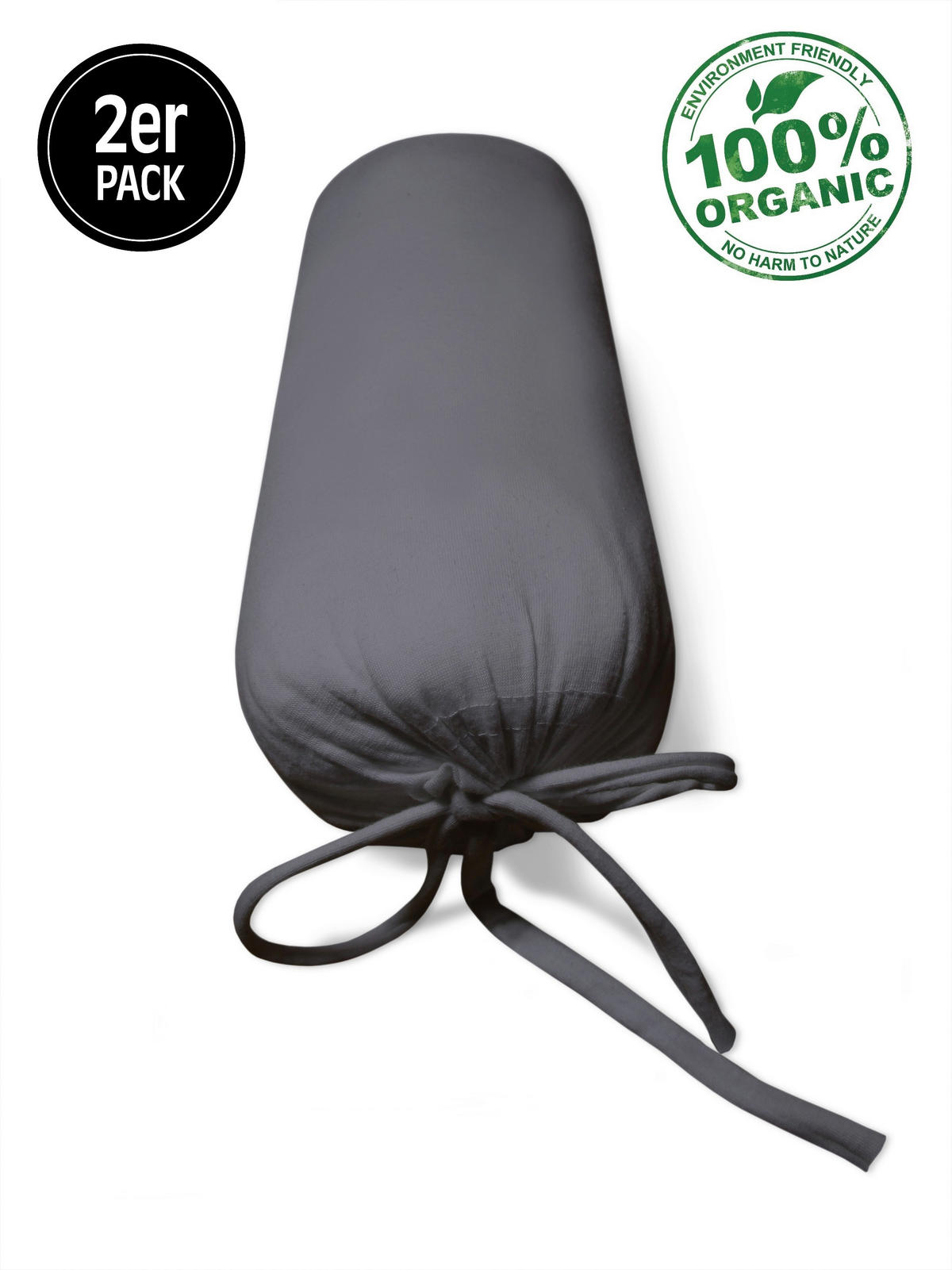 SPANNBETTTUCH 2ER PACK  - Anthrazit, Basics, Textil (90/200cm)