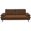 3-SITZER-SOFA in Leder Hellbraun  - Hellbraun/Schwarz, Design, Leder/Metall (222/86/104cm) - Dieter Knoll