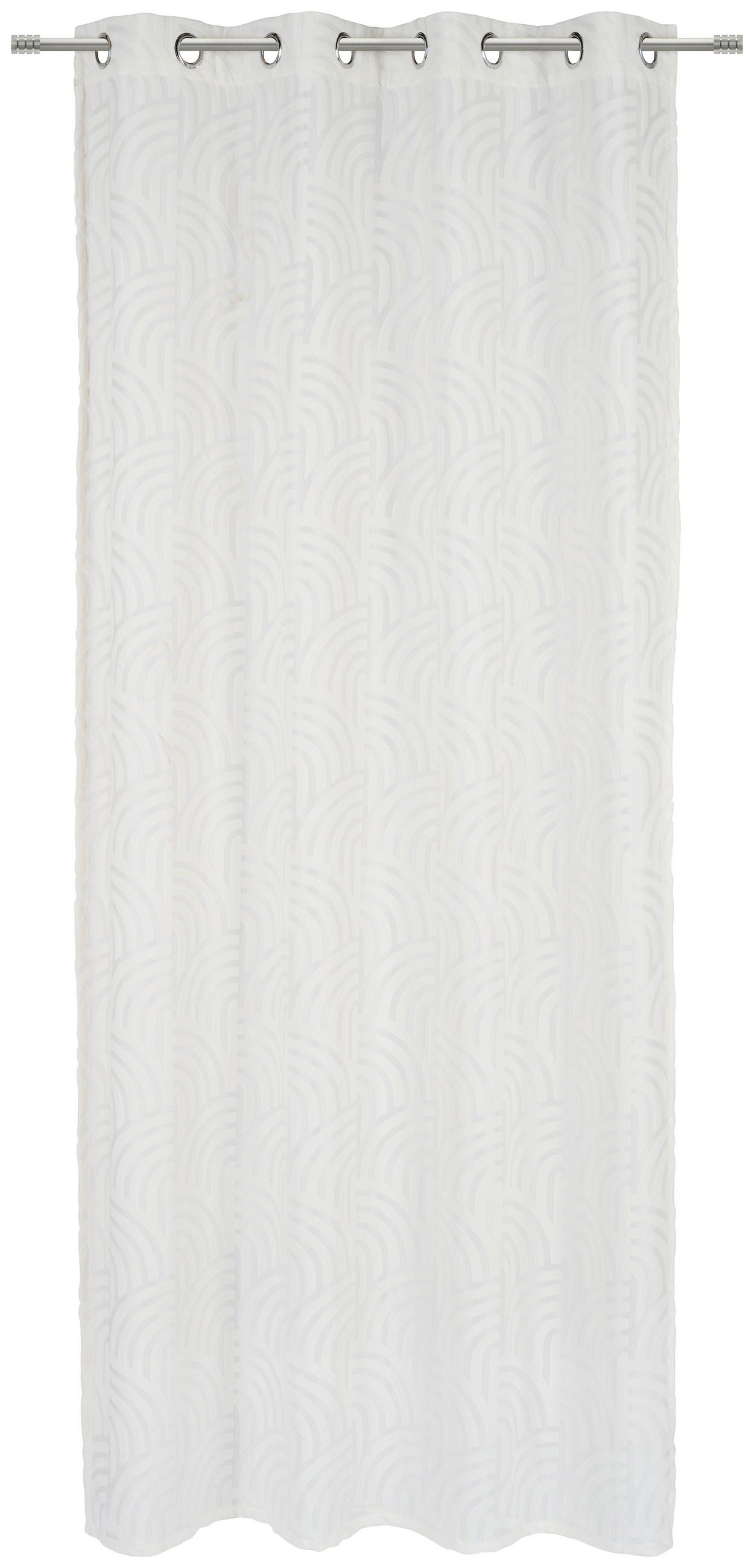 Perdea Cu Inele Tip Capsă opac  - alb, Konventionell, textil (135/245cm) - Esposa