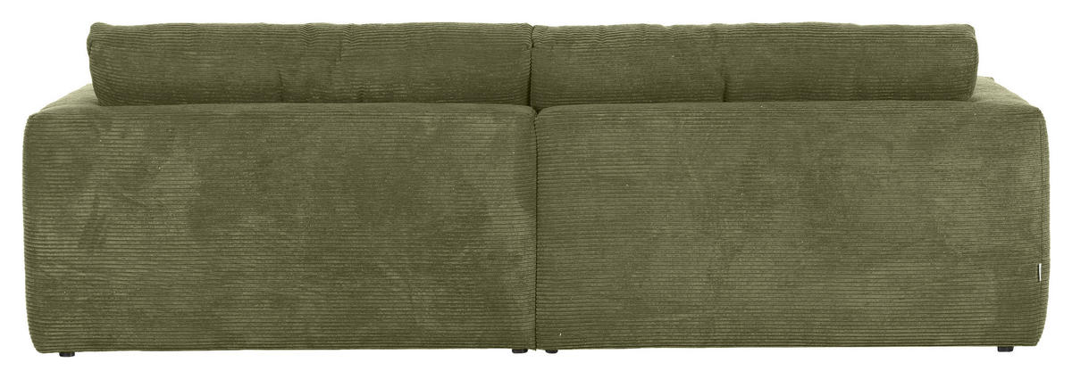 BIGSOFA Cord Dunkelgrün  - Dunkelgrün/Schwarz, KONVENTIONELL, Kunststoff/Textil (260/66/115cm) - Carryhome