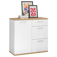 KOMMODE  in 95/86/38 cm  - Silberfarben/Weiß, Design, Holzwerkstoff/Kunststoff (95/86/38cm) - MID.YOU