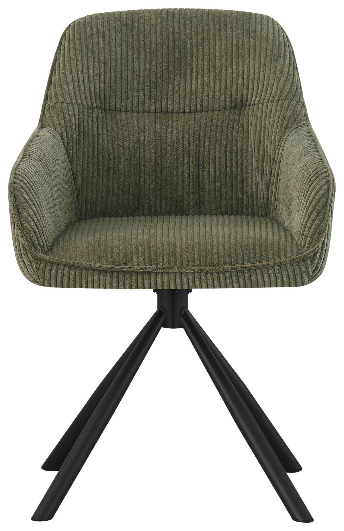 ARMLEHNSTUHL  in Eisen Cord  - Schwarz/Grün, Design, Textil/Metall (56/83/62cm) - Carryhome