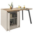 KÜCHENINSEL   in Kaschmir  - Kaschmir/Schwarz, Basics, Holzwerkstoff/Metall (150/91/90cm) - Xora
