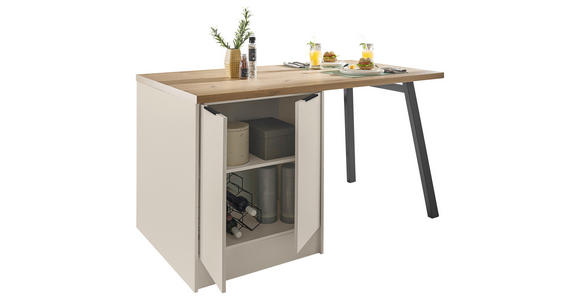 KÜCHENINSEL in Kaschmir - Kaschmir/Schwarz, Basics, Holzwerkstoff/Metall (150/91/90cm) - Xora