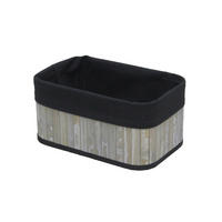 Cutie Pentru Etajeră 28/18/13 cm   - negru/gri, Basics, lemn/textil (28/18/13cm) - Ambia Home