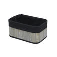REGALKORB 28/18/13 cm   - Schwarz/Grau, Basics, Holz/Textil (28/18/13cm) - Ambia Home