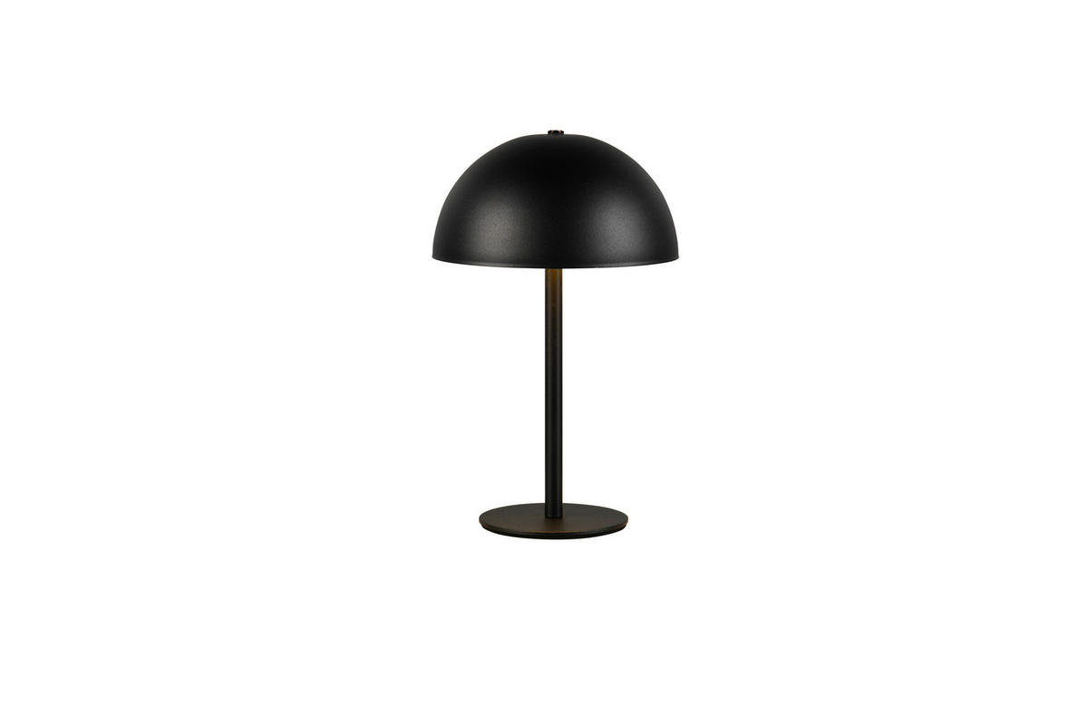 AKKU-TISCHLEUCHTE - Schwarz, Trend, Metall (13/21cm)