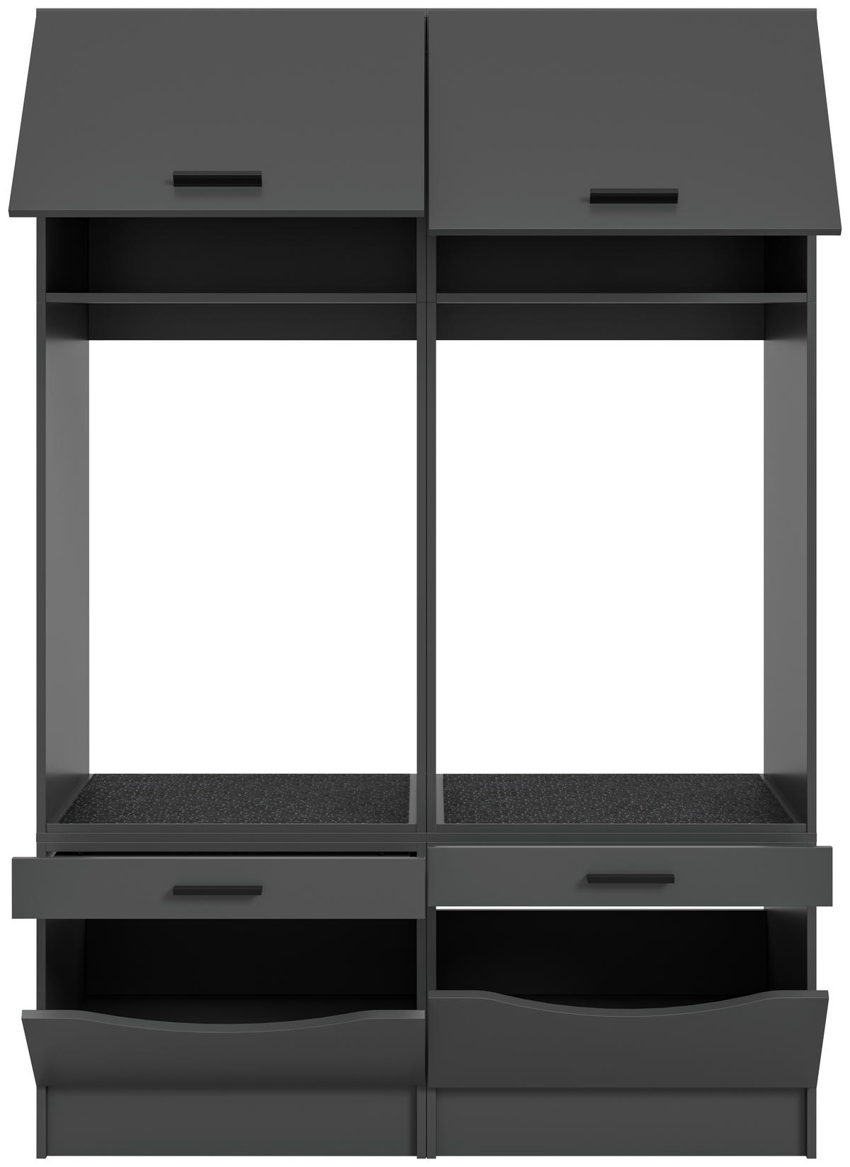 HAUSWIRTSCHAFTSRAUM 133/195/68 cm  in Anthrazit  - Anthrazit, Basics, Holzwerkstoff (133/195/68cm) - MID.YOU