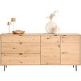 SIDEBOARD Eichefarben  182,6/83,1/42 cm  - Eichefarben/Schwarz, Natur, Holz/Holzwerkstoff (182,6/83,1/42cm) - Cantus