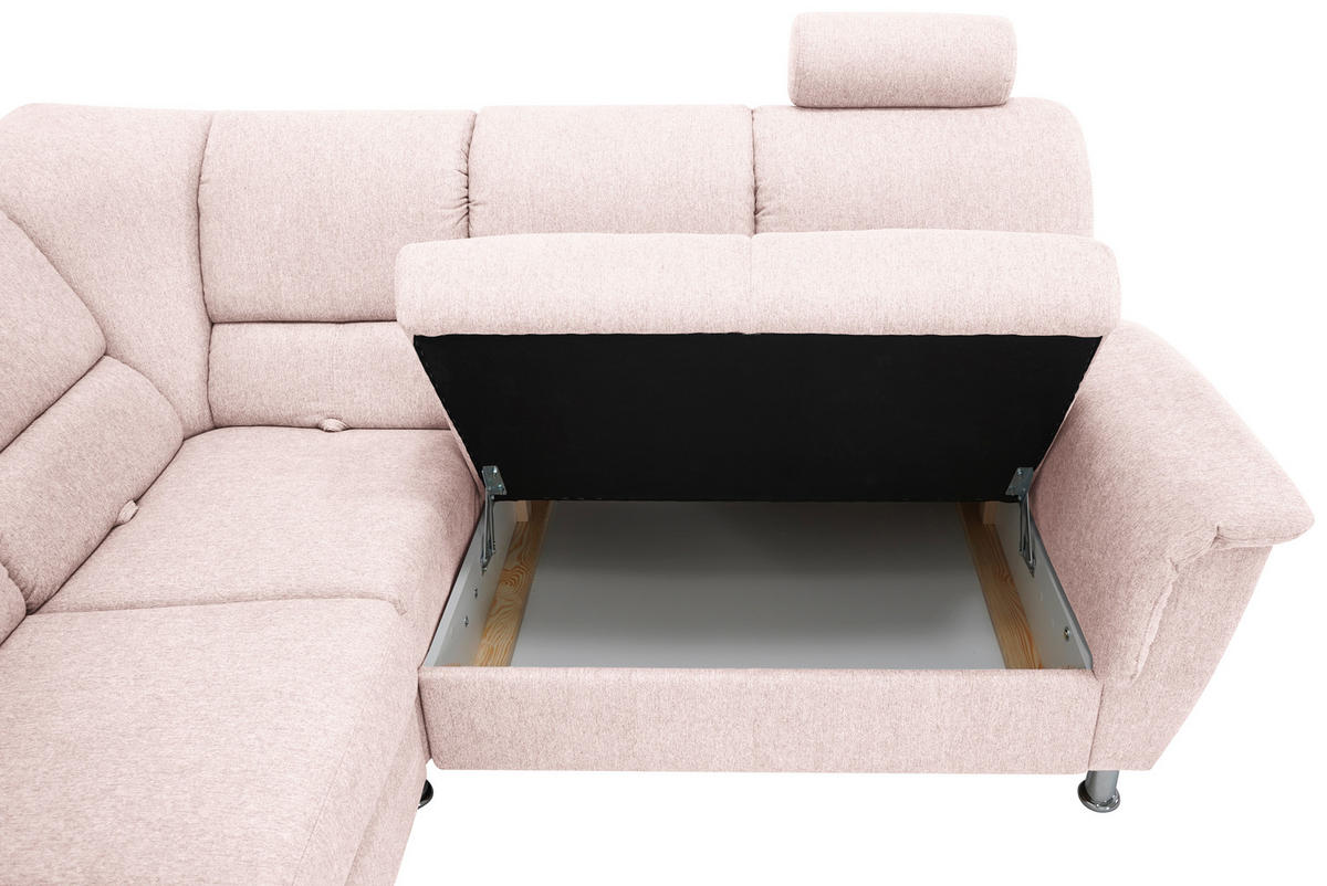 ECKSOFA in Rosa  - Rosa, Design (270/219cm) - Livetastic